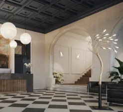 Lampadaire*Catellani & Smith Lampadaire, Sottovento , , Ø1,2cm, H150cm - laiton, noir