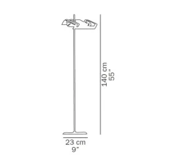 Lampadaire, Spider, noir, H140cm - Oluce