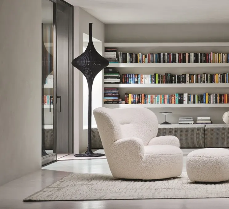 Lampadaire, Spin M, noir, Ø63cm, H190cm - Gervasoni