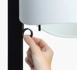 Lampadaire*Faro Lampadaire, Stand Up, , Ø40cm, H175cm - noir, gris