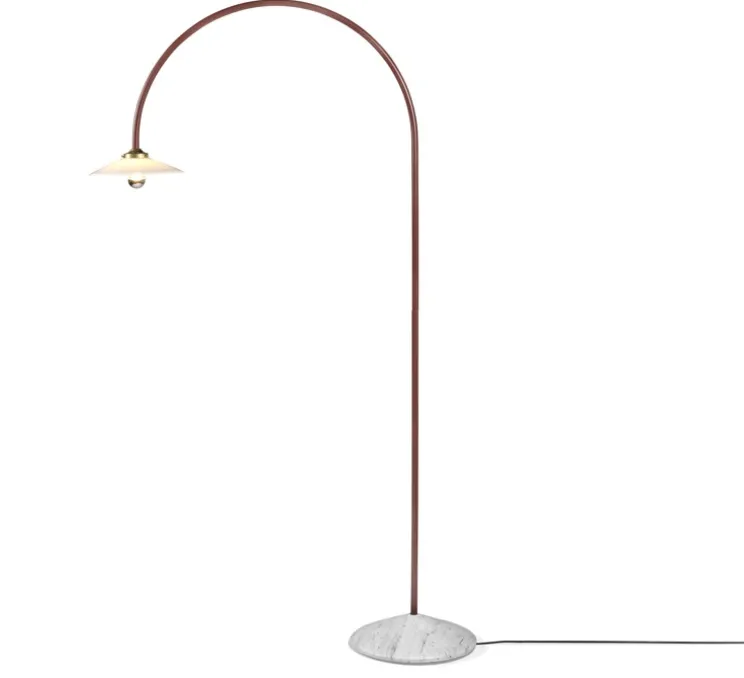 Lampadaire, Standing Lamp marble N°2, rouge foncé, L34cm, H172cm - Valerie_Objects