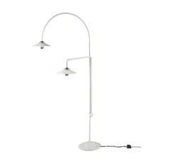Lampadaire*Valerie_Objects Lampadaire, Standing Lamp marble N°3, , L34cm, H200cm - blanc