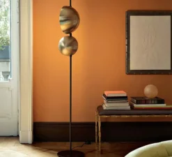 Lampadaire*Oluce Lampadaire, SUPERLUNA 397, , LED, 3000K, 1150lm, Ø28cm, H175cm - Laiton