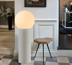 Lampadaire, Sœur, medium, blanc, RAL 9010, Ø22cm, H90cm - Laurence du Tilly