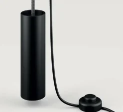 Lampadaire suspendu, Cima, noir, or mat, Ø6cm, H34cm - Lodes