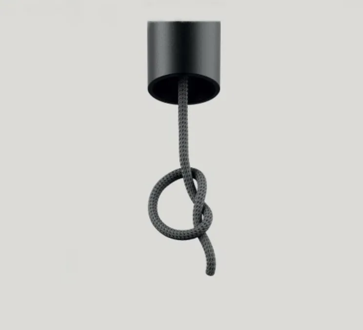 Lampadaire suspendu, Cima, noir, or mat, Ø6cm, H34cm - Lodes