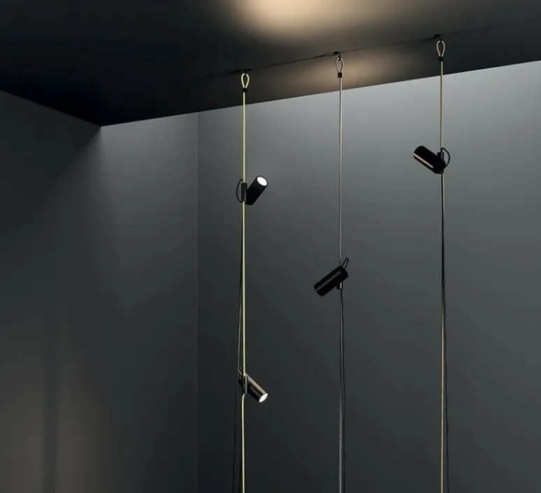 Lampadaire*Lodes Lampadaire suspendu, Cima, , Ø6cm, H34cm - noir, argent