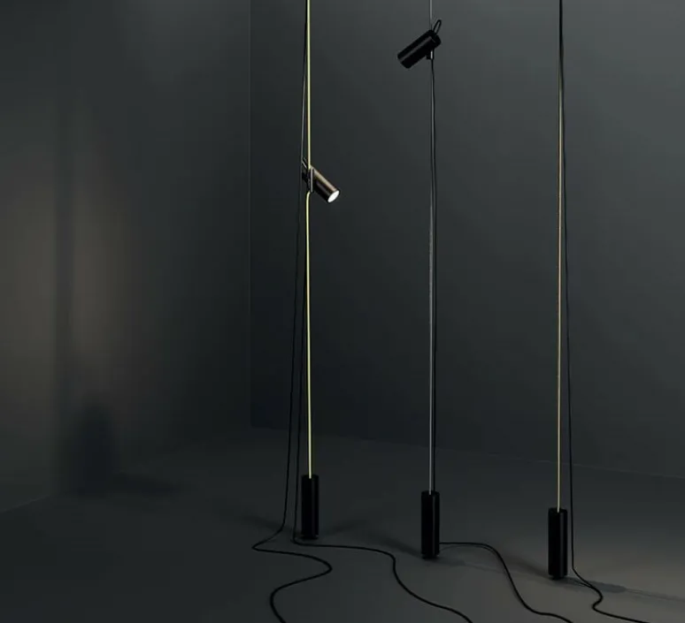 Lampadaire*Lodes Lampadaire suspendu, Cima, , Ø6cm, H34cm - noir, argent