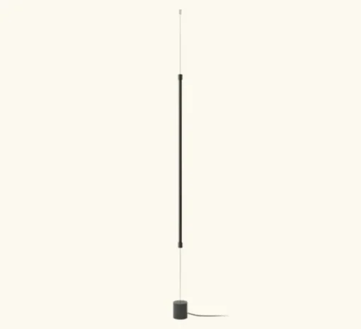 Lampadaire suspendu, René, noir mat, Ø7cm, H120cm - Robin