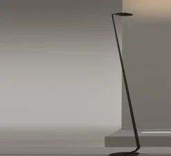 Lampadaire*Lumen Center Italia Lampadaire, Swan, , LED, 2700K, 3300 lm, L30cm, H200cm - noir