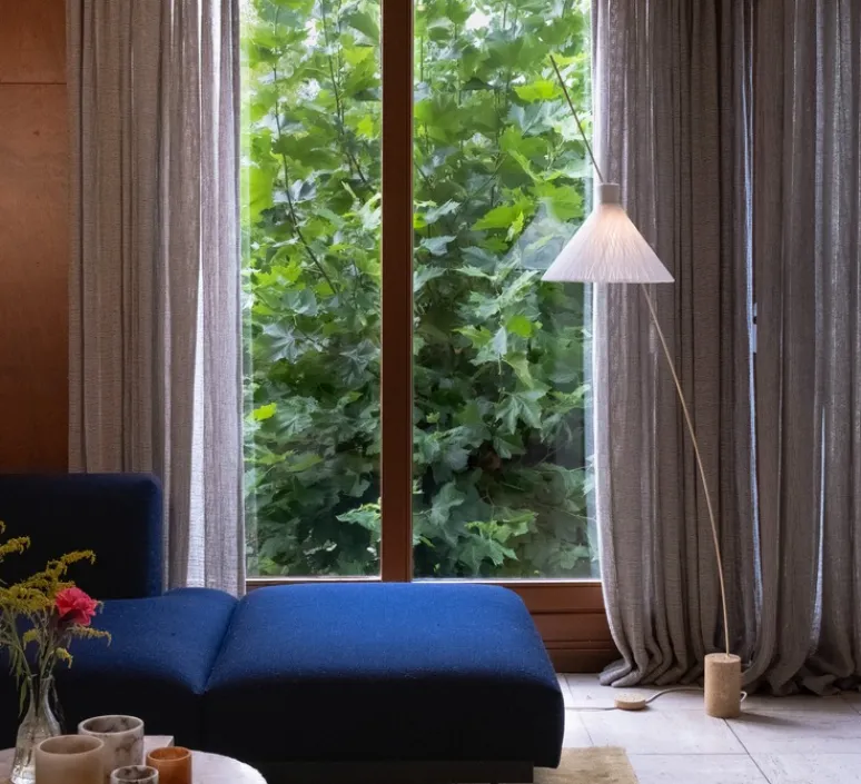 Lampadaire*Atelier Robotiq Lampadaire, Sway, , L35cm, H195cm - beige dune