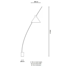 Lampadaire*Atelier Robotiq Lampadaire, Sway, , L35cm, H195cm - beige dune