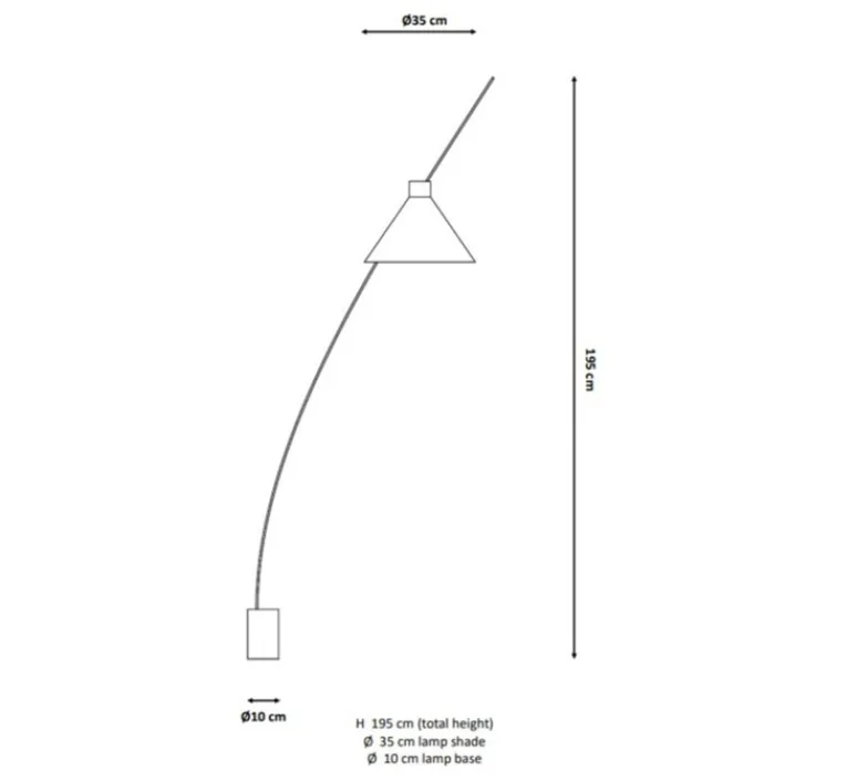 Lampadaire*Atelier Robotiq Lampadaire, Sway, , L35cm, H195cm - beige dune
