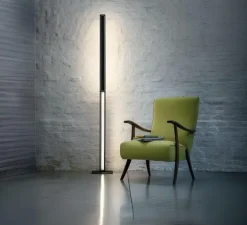 Lampadaire, Tablet, noir, IP40, LED, dim, 3000K, 4640 lm, Ø25cm, H192,6cm - Stilnovo