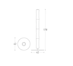 Lampadaire, Také Plus, LED, blanc, base blanche, Ø12,5cm, H178cm - 3000K - 4400lm - LUMEN CENTER ITALIA