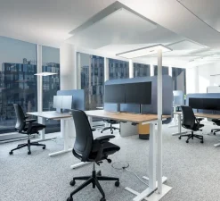 Lampadaire*XAL Lampadaire, Task sensor direct/indirect, , LED, dim, 3000K, 9730 lm, L32cm, H192cm - blanc
