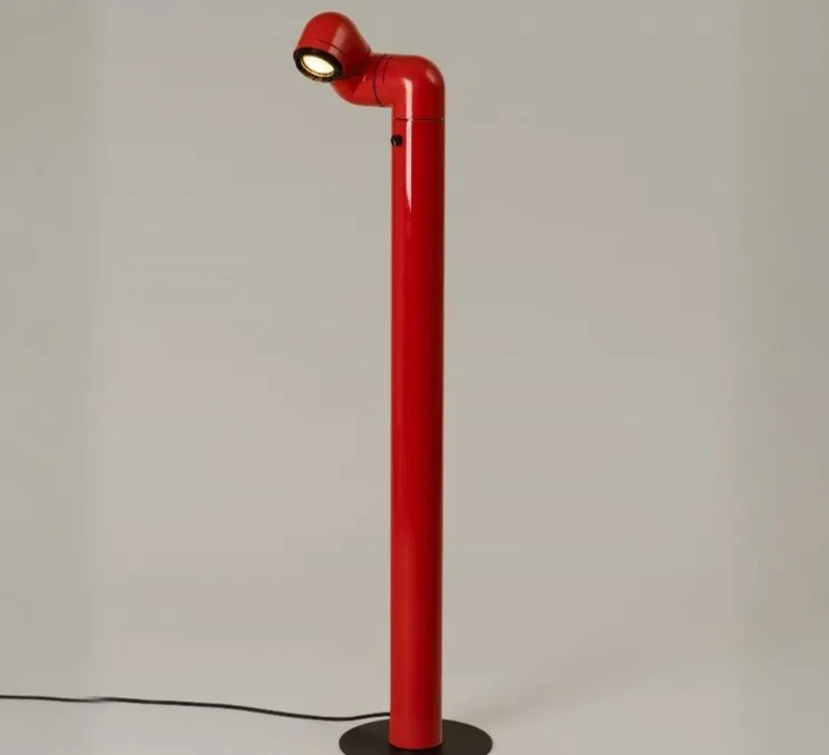 Lampadaire, Tatu Alto, rouge, LED, dim, 2700K, 171 lm, L26cm, H116cm - Santa & Cole