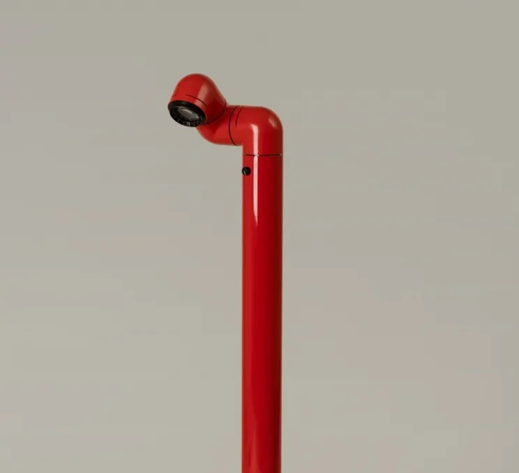Lampadaire, Tatu Alto, rouge, LED, dim, 2700K, 171 lm, L26cm, H116cm - Santa & Cole