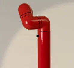 Lampadaire, Tatu Alto, rouge, LED, dim, 2700K, 171 lm, L26cm, H116cm - Santa & Cole