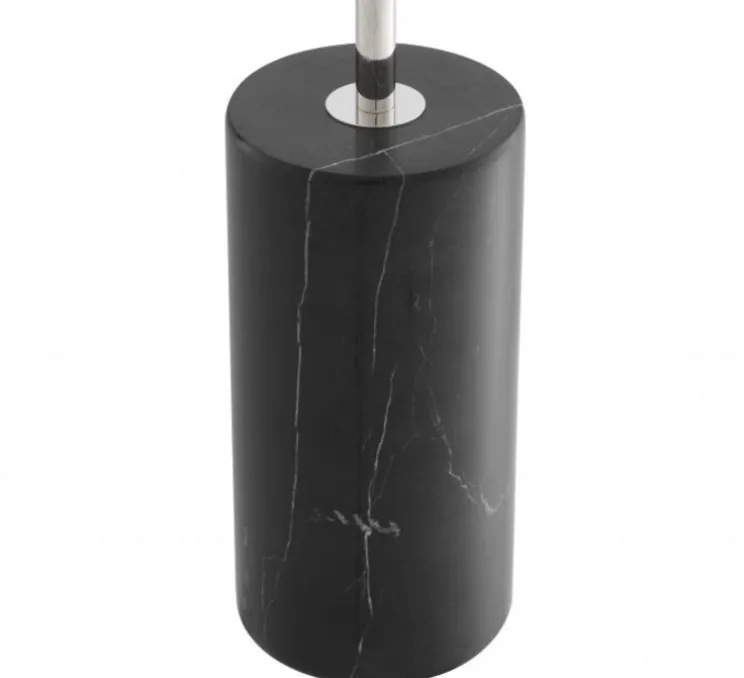 Lampadaire, Tempo, nickel, marbre noir, Ø44cm, H190cm - Eichholtz
