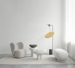 Lampadaire*101 Copenhagen Lampadaire, The Moon , , L60cm, H188cm - Laiton, marbre