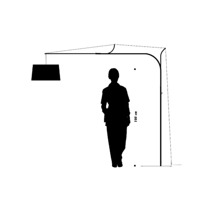 Lampadaire, Tina, dimmable, blanc, H220cm - Fraumaier