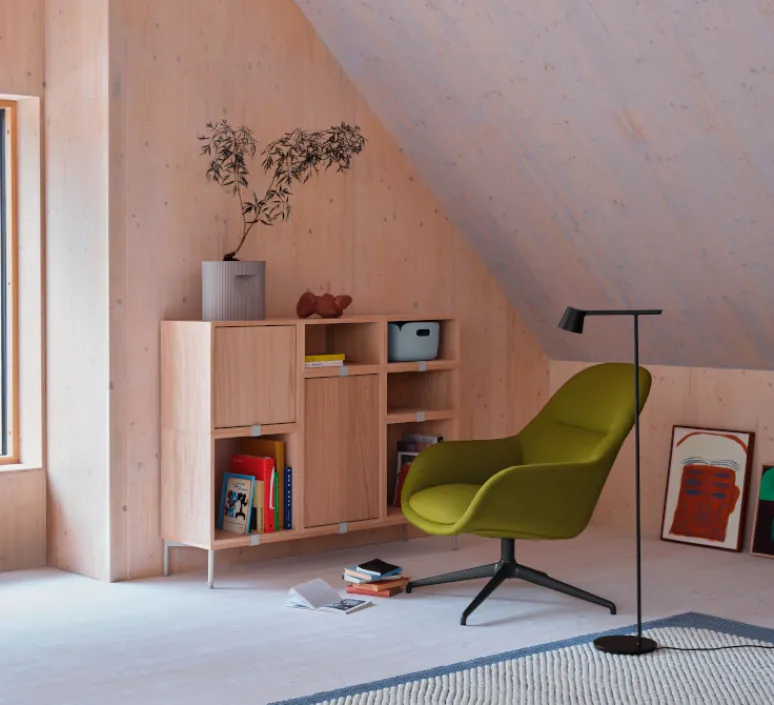 Lampadaire*Muuto Lampadaire, Tip, , LED, 2700K, 330lm, L20cm, H110,8cm - noir