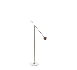 Lampadaire, T-Lamp, marron et marbre blanc, LED, 2700K, 1150lm, L198,7cm, H184,8cm - Moooi