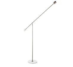 Lampadaire, T-Lamp, marron et marbre blanc, LED, 2700K, 1150lm, L198,7cm, H184,8cm - Moooi