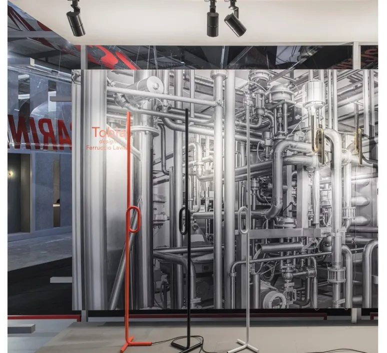 Lampadaire*Foscarini Lampadaire, Tobia, , touch dimmer, LED, 2700K, 2000lm, Ø17cm, H175cm - blanc