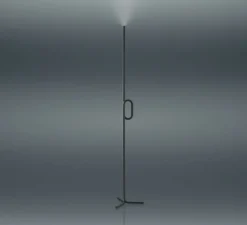 Lampadaire, Tobia, noir, touch dimmer, LED, 2700K, 2000lm, Ø17cm, H175cm - Foscarini