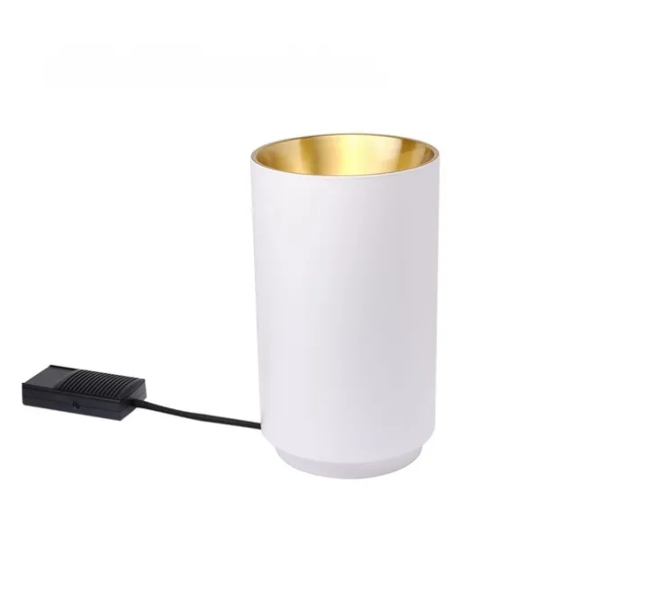 Lampadaire, Tobo Floor, blanc, laiton, Ø14cm, H24cm - DCW éditions Paris