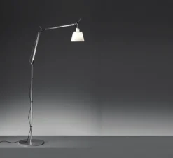 Lampadaire*Artemide Lampadaire, Tolomeo Basculante Terra, , dimmable, H226cm, L87cm - parchemin