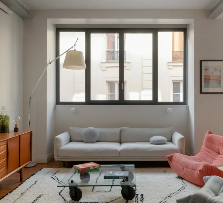 Lampadaire, Tolomeo Lettura Basculante Floor, parchemin, H108cm, Ø23cm - Artemide