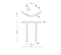 Lampadaire, Tratti 566.61, nylon naturel, nickel opaque, IP40, LED, dim, 2700K, 1600 lm, L77,5cm, H80cm - Tooy