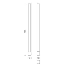 Lampadaire, Tru, blanc, LED, 3000K, 4080lm + 2660lm, L12cm, H185cm - Nemo Lighting