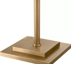 Lampadaire, Tryon, laiton brossé, abat-jour gris velours, Ø20cm, H146,5cm - Eichholtz