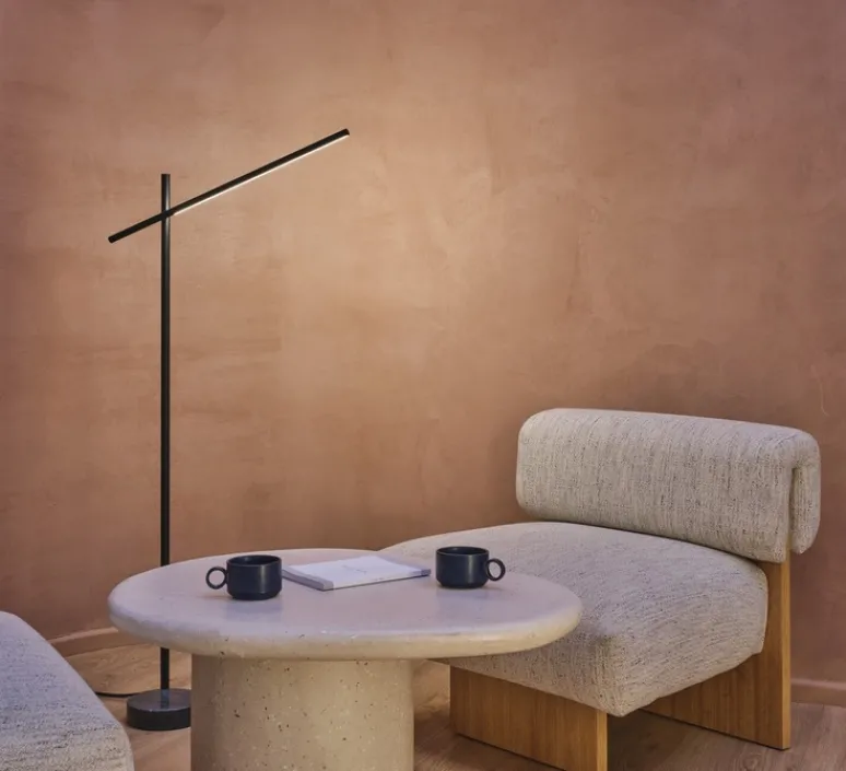 Lampadaire*LEDS C4 Lampadaire, Tubs, , LED, dim, 3000K, 504 lm, L63,5cm, H122cm - noir