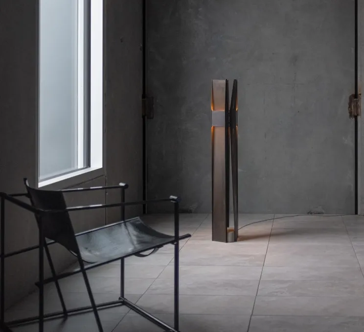 Lampadaire, Vector, noir, LED, dim, 2700K, L22cm, H120cm - A-N-D