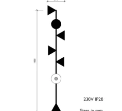 Lampadaire, Vertical 1, laiton, Ø27,5cm, H165cm - ATELIER ARETI