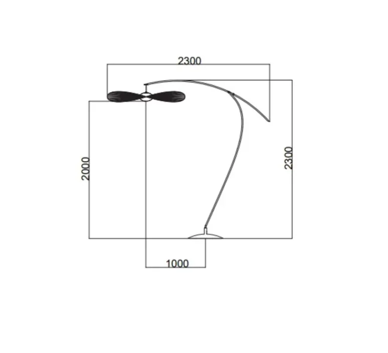 Lampadaire*Petite Friture Lampadaire, Vertigo nova, , LED, dim, 2700K, 1350 lm, Ø110cm, H230cm - blanc