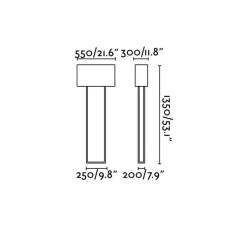 Lampadaire, Vesper, marron, beige, L55cm, H135cm - Faro