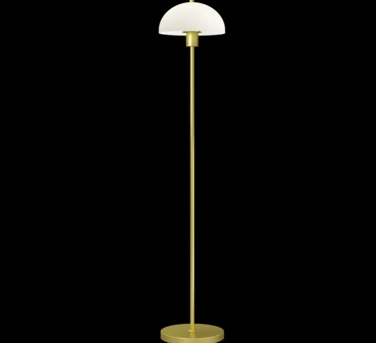 Lampadaire*Herstal Lampadaire, Vienda, , Ø20cm, H125cm - laiton et blanc
