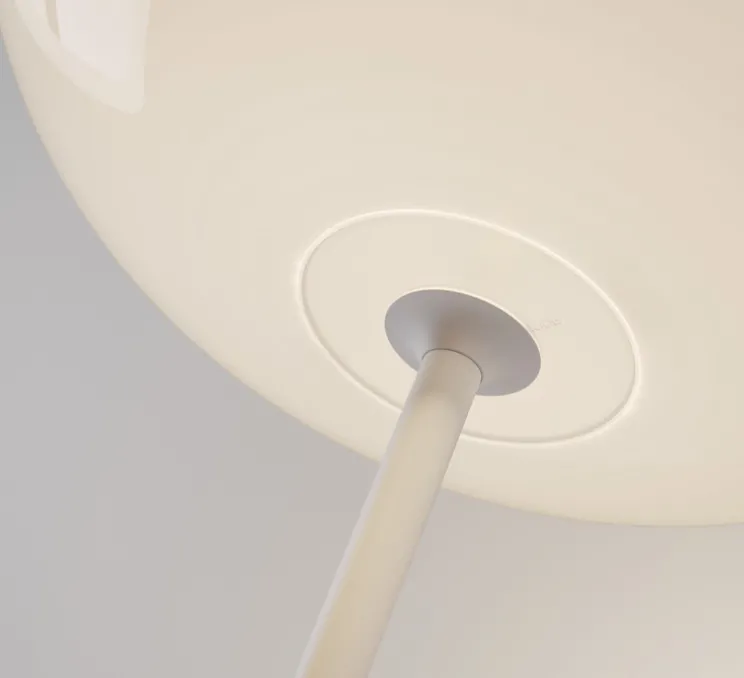 Lampadaire, Volum Long 42, blanc brillant, Ø42cm, H152cm - Lodes