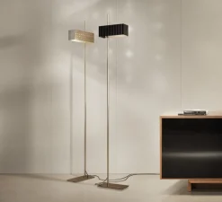 Lampadaire*Tato Italia Lampadaire, Wallie, , L34cm, H178cm - Blanc, Laiton