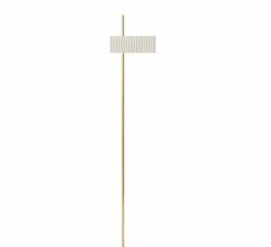 Lampadaire*Tato Italia Lampadaire, Wallie, , L34cm, H178cm - Blanc, Laiton