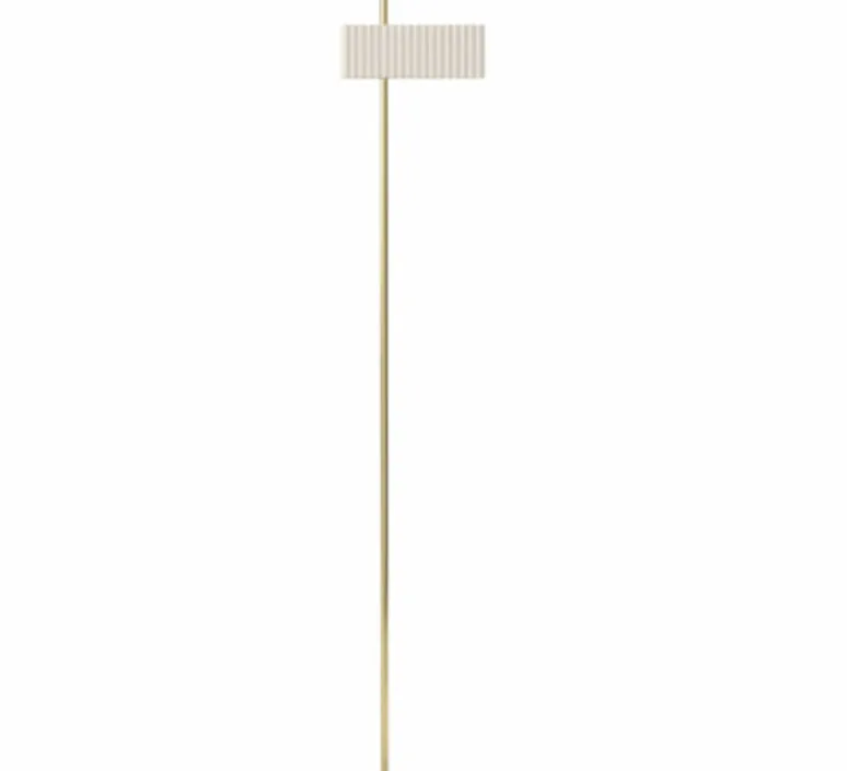 Lampadaire*Tato Italia Lampadaire, Wallie, , L34cm, H198cm - Blanc, Laiton