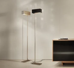 Lampadaire*Tato Italia Lampadaire, Wallie, , L34cm, H198cm - Noir, Laiton