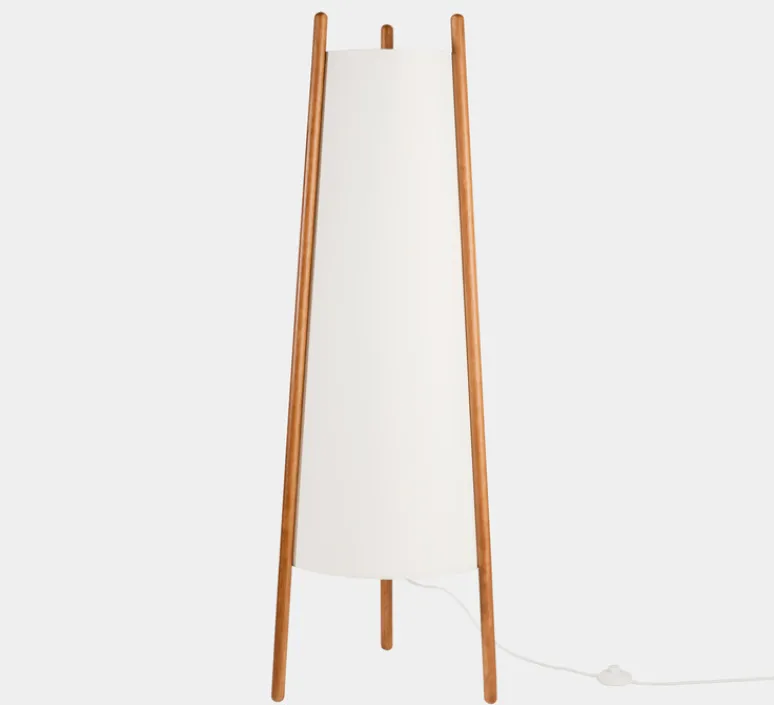 Lampadaire*LEDS C4 Lampadaire, Woody, , Ø49,5cm, H132,2cm - blanc et bois