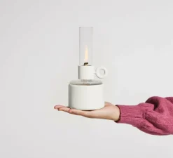 Lampe*Fatboy Lampe à huile, baladeuse, Flamtastique XS desert, , Ø10,5cm, H22,5cm - blanc cassé